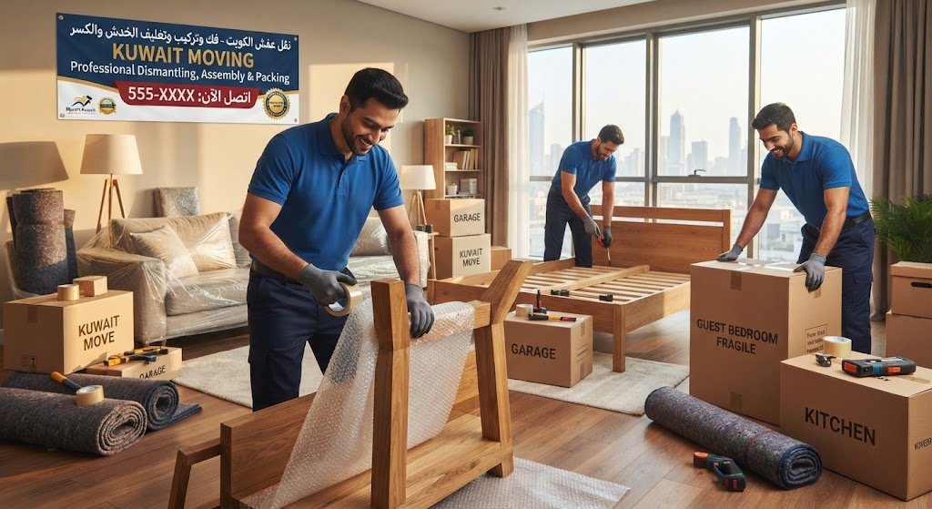 نقل عفش الكويت فك وتركيب وتغليف مع ضمان ضد الخدش والكسر